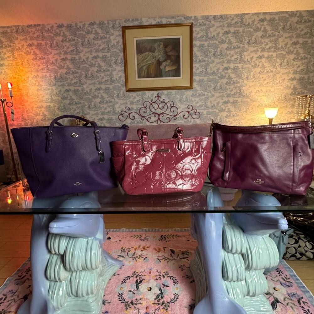 💜 3 BAG COACH BUNDLE: The Ultimate Plum Collection! 💜